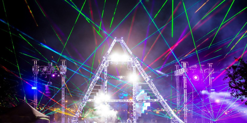 Laser installation during an event