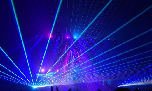 Crowd with laser effects
