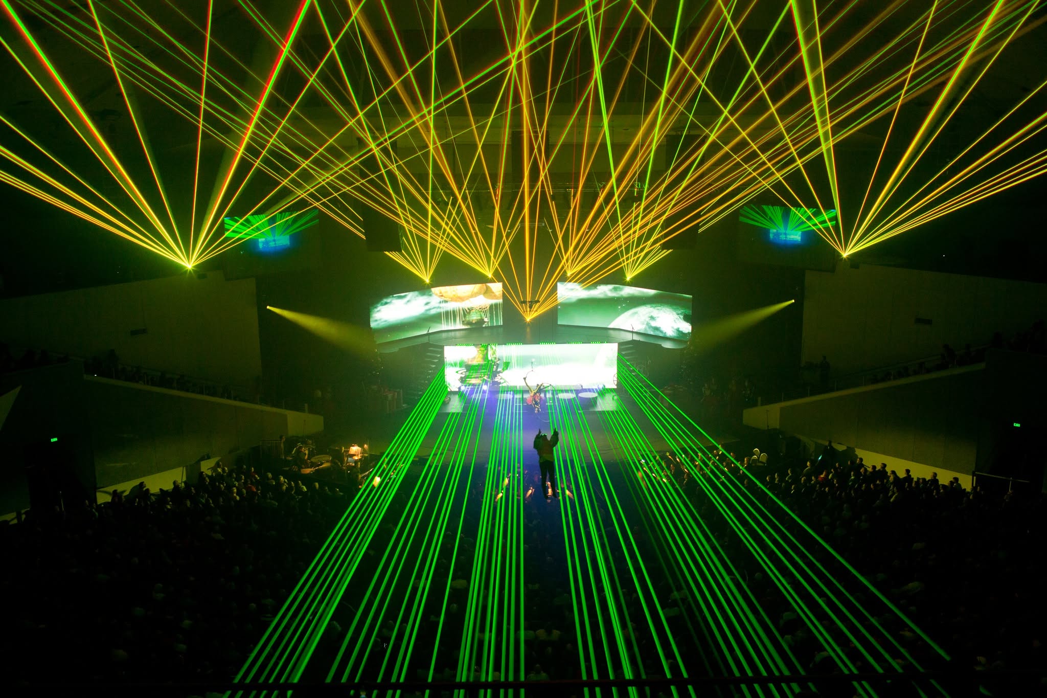 Church production lighting and laser effects