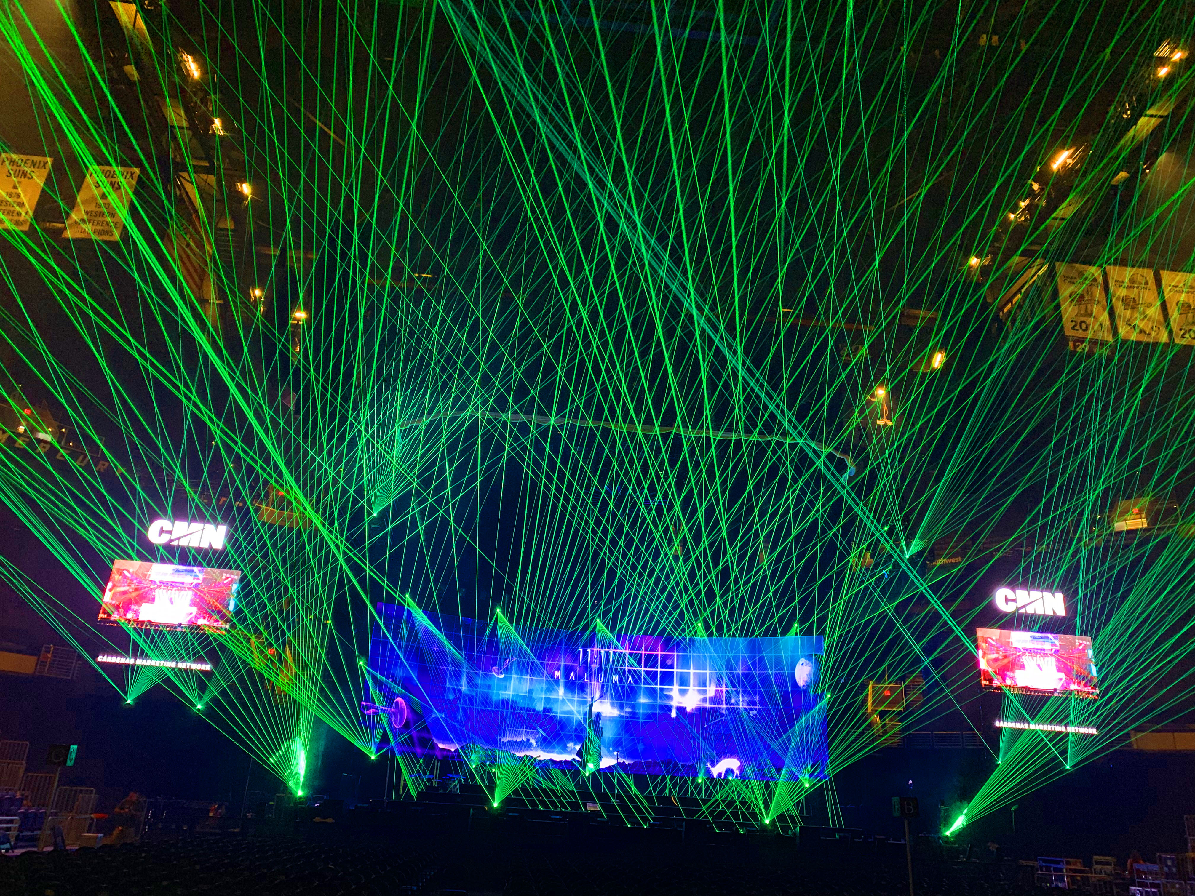 Live venue laser performance